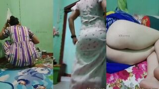 အိမ်ကမိန်းမကို တစိမ့်စိမ့်ကြည့်ရင်း ရိုက်